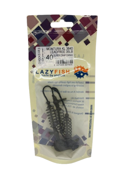 Montura pescuit crap/caras 3xarc 40g cu 3 carlige Nr.8 – Lazy Fish KL3840 Super 2