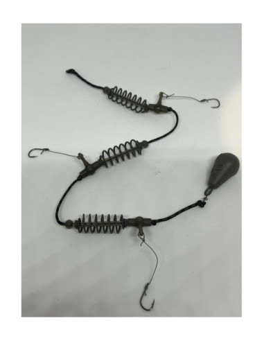 Montură pescuit crap/caras 3×arc 40g cu 3 cârlige Nr.8 – Lazy Fish KL3840 Super