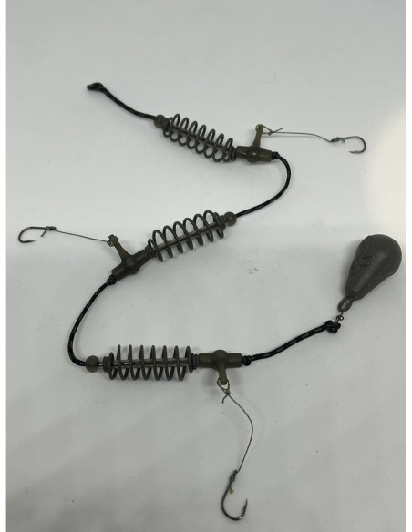 Montură pescuit crap/caras 3×arc 40g cu 3 cârlige Nr.8 – Lazy Fish KL3840 Super
