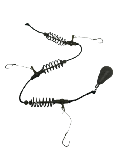 Montură pescuit crap/caras 3×arc 40g cu 3 cârlige Nr.8 – Lazy Fish KL3840 Super