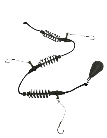 Montură pescuit crap/caras 3×arc 40g cu 3 cârlige Nr.8 – Lazy Fish KL3840 Super