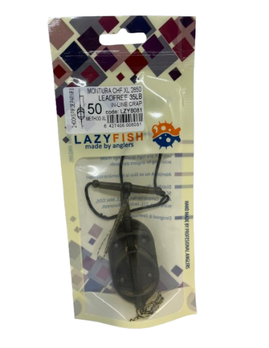 Montură pescuit crap Method XL in-line 50g cu 2 cârlige Nr.8 – Lazy Fish CHFXL2850