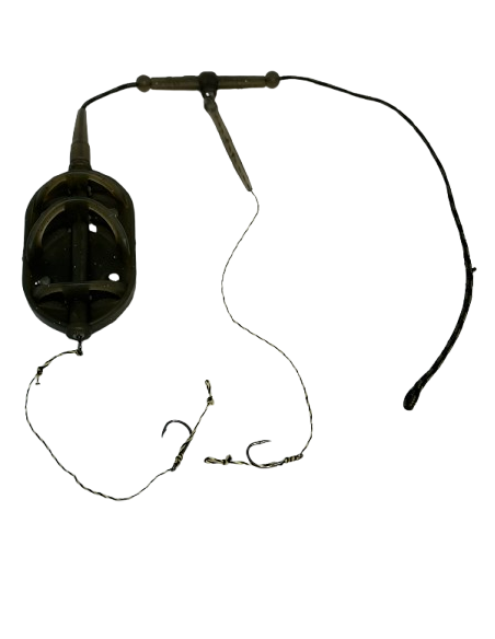 Montură pescuit crap Method XL in-line 50g cu 2 cârlige – Lazy Fish CHFXL2650