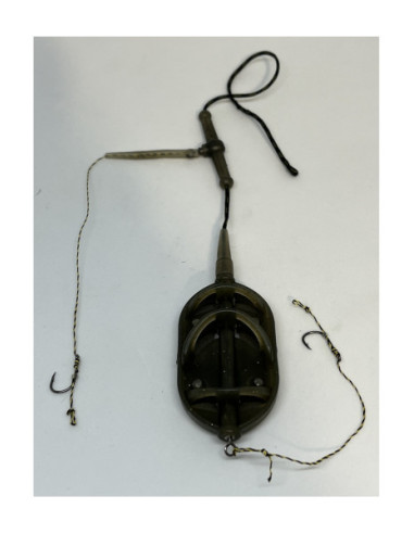 Montură pescuit crap Method XL in-line 50g cu 2 cârlige – Lazy Fish CHFXL2650