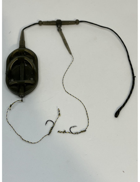 Montură pescuit crap Method XL in-line 50g cu 2 cârlige – Lazy Fish CHFXL2650