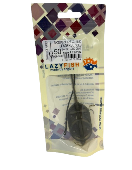 Montură pescuit crap Method XL in-line long 50g, Lazy Fish THFXL1850