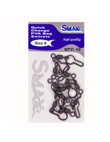 Vartej cu agrafa PVA Smax nr.8 (Quick Change PVA Swivel)