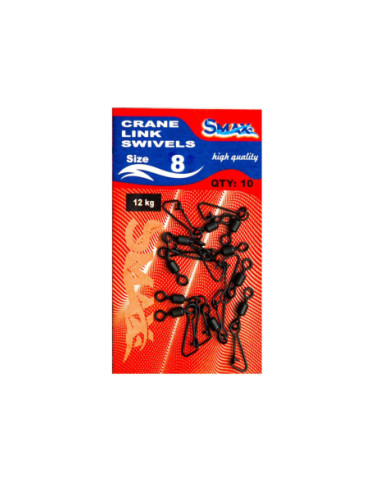 Agrafa cu vartej Smax (Crane Link Swivel) - 10 buc./plic