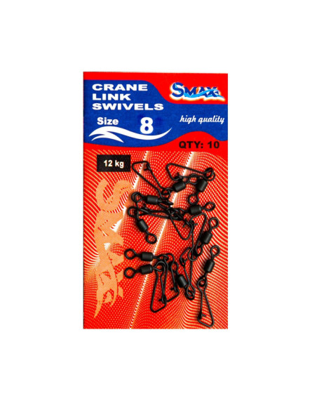 Agrafa cu vartej Smax (Crane Link Swivel) - 10 buc./plic