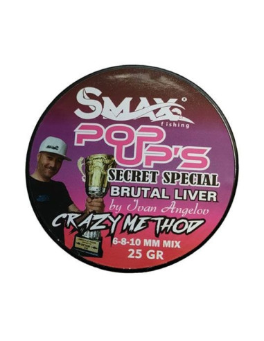 Boilies Smax Crazy Method Mix Pop-Up Brutal Liver, 6-10mm