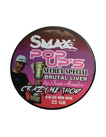 Boilies Smax Crazy Method Mix Pop-Up Brutal Liver, 6-10mm