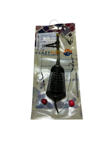 Montura pescuit crap Dunare 2 carlige Nr.4/Nr.6, Riska,  Lazy Fish | Calitate Premium