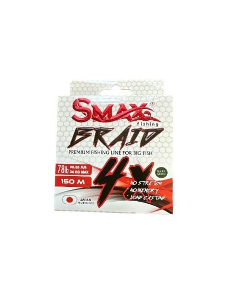 Fir Textil Smax Braid Line X4,  culoare Verde, 150m