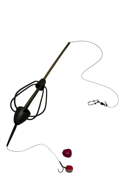 Montura pescuit crap cu momitor, cu spin 60g, Lazy Fish