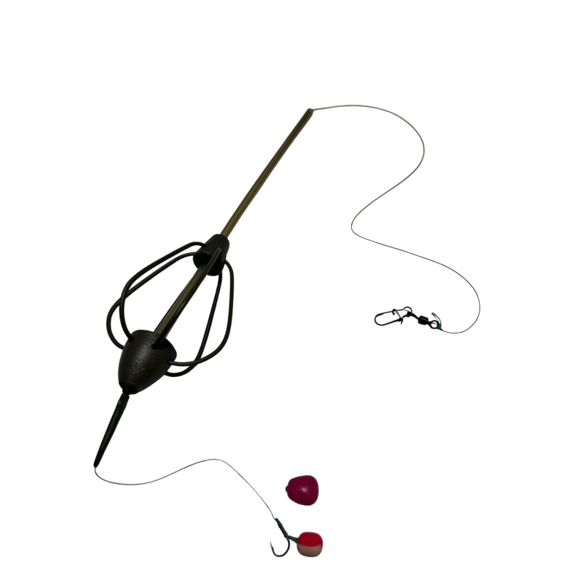 Montura pescuit crap cu momitor, cu spin 60g, Lazy Fish