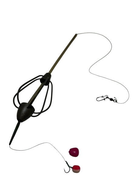 Montura pescuit crap cu momitor, cu spin 60g, Lazy Fish