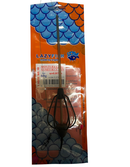 Montura pescuit crap cu momitor, cu spin, Lazy Fish