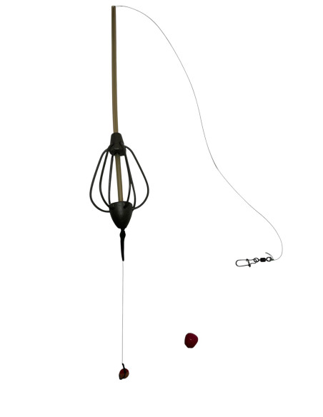 Montura pescuit crap cu momitor, cu spin, Lazy Fish