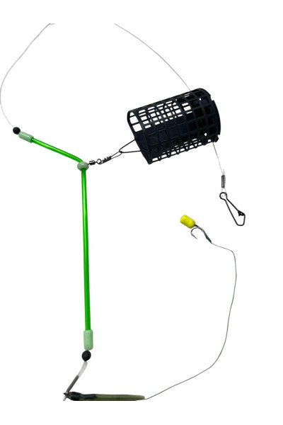 Montură Feeder cu Cosulet 40g si Spin Nr.8 Lazy Fish