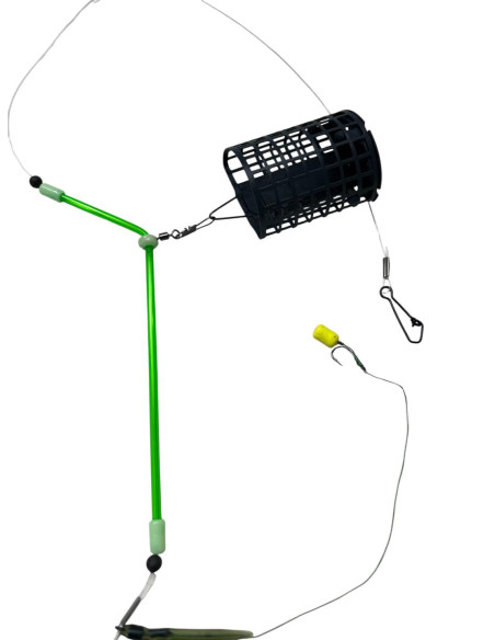 Montură Feeder cu Cosulet 40g si Spin Nr.8 Lazy Fish